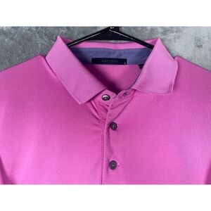 Greyson Mens Pink Short Sleeve Golf Polo Shirt Wolf Logo Size Large